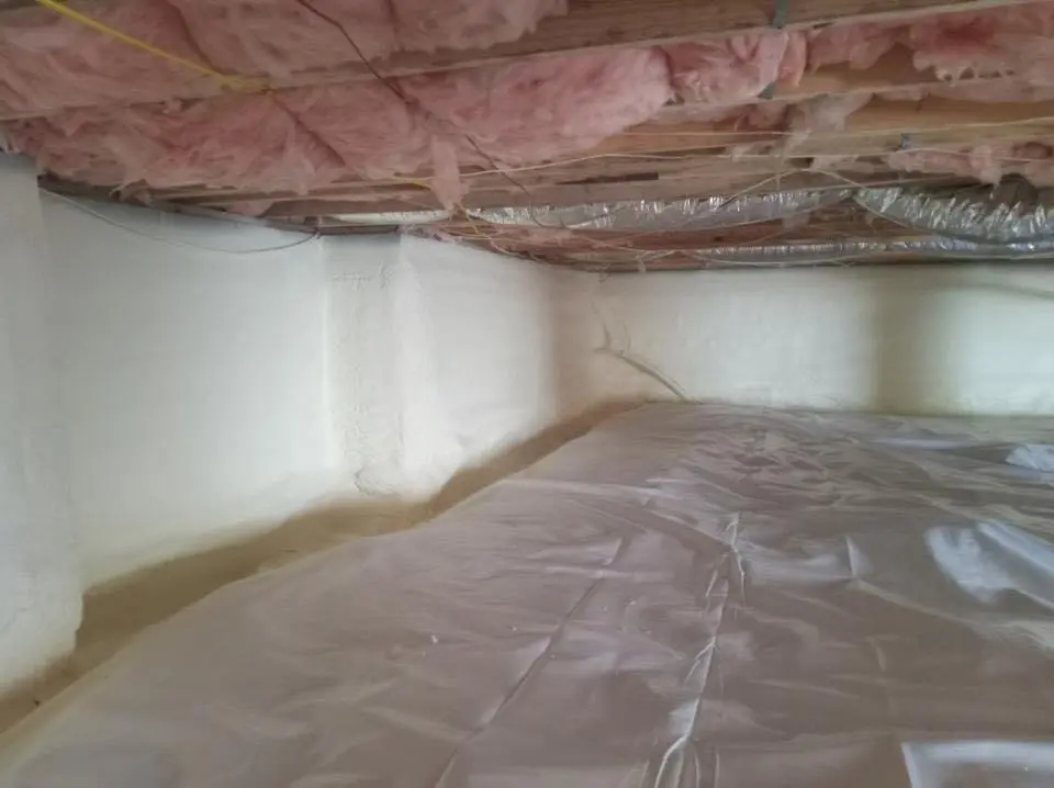 Crawl space encapsulation with closed-cell spray foam for Roof Maintenance in Elkhart